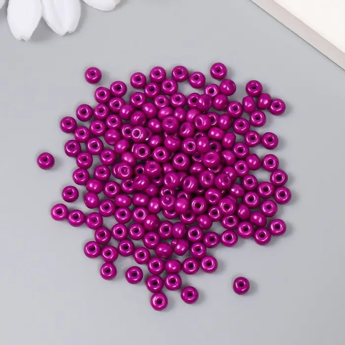 Бисер стекло 6/0  Бисер стекло 6/0 "Королевский фиолетовый" 15 гр