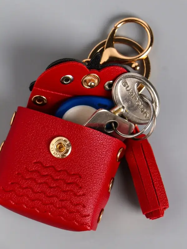 Брелок кожзам с карабином, с кистью Брелок кожзам с карабином, с кистью "Сумочка. Сова" бордо 5,2х2,5х6 см