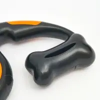 Рулетка - поводок &laquo;Косточка&raquo;, 3 м, с контейнером для пакетов, пластик, чёрная