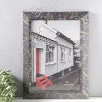 Фоторамка пластик формат А4 см "Гедеон" чёрный с золотом 36х27х2 см