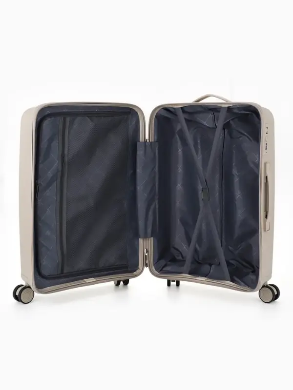 Чемодан на колёсах, 24", кодовый замок, 40&times;24&times;65 см, светло-бежевый