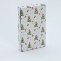 Блюдо сервировочное новогоднее Доляна &laquo;Снежное чудо&raquo;, 23.5&times;14&times;2.2 см, доломит, белая, красная