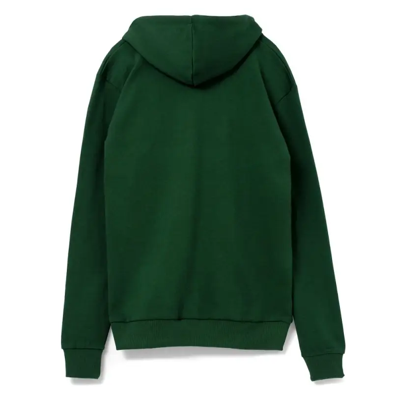 Толстовка с капюшоном на молнии Unit Siverga Heavy, темно-зеленая, размер XS