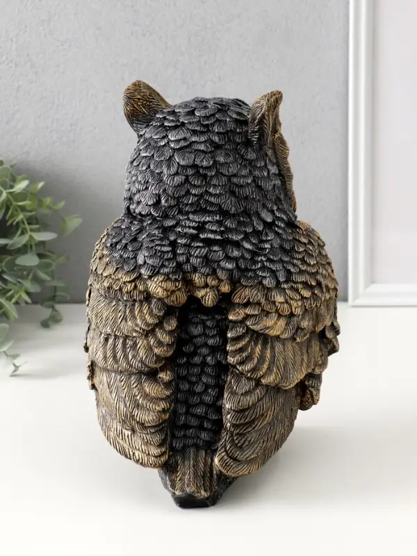 Фигурка (гипс) Филин Большой серебро-золото 26х18х21 см Фигурка (гипс) Филин Большой серебро-золото 26х18х21 см