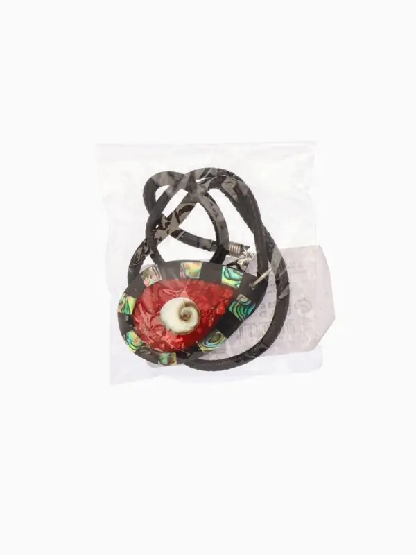 Кулон &laquo;Капля&raquo;, ракушка, чёрно-красный