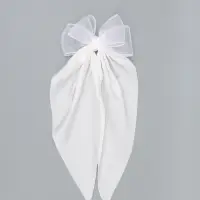 Бант для волос на заколке с лентами, белый, Принцессы Бант для волос на заколке с лентами, белый, Принцессы