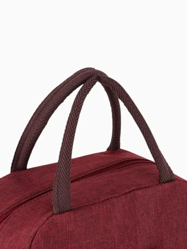 Термосумка на молнии, объём 6 л, цвет бордовый