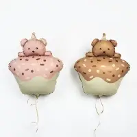 Воздушный шар фольгированный 29" &laquo;Кексик с медвежонком&raquo;