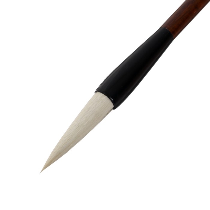 Кисть круглая, для каллиграфии  Кисть круглая, для каллиграфии "Коза" №5, ручка дерево, в блистере, длина ворса-5см, диаметр ворса-1см