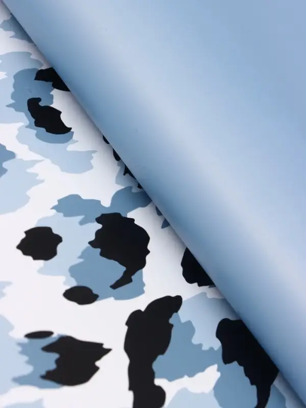 Пленка для цветов, "Эклер", бело-синий, 57х57 см