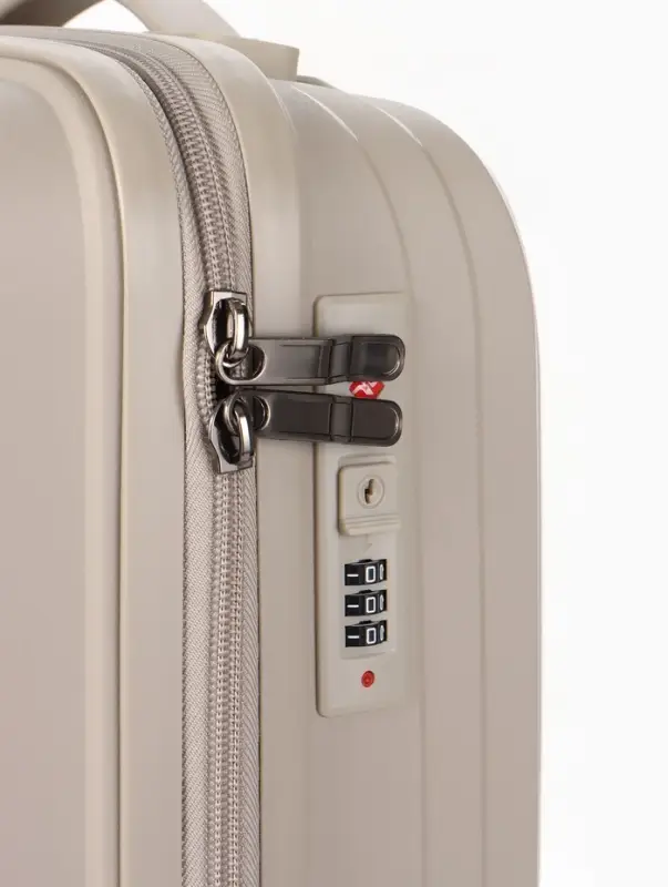 Чемодан на колёсах, 20", кодовый замок, 36&times;20&times;54 см, светло-бежевый