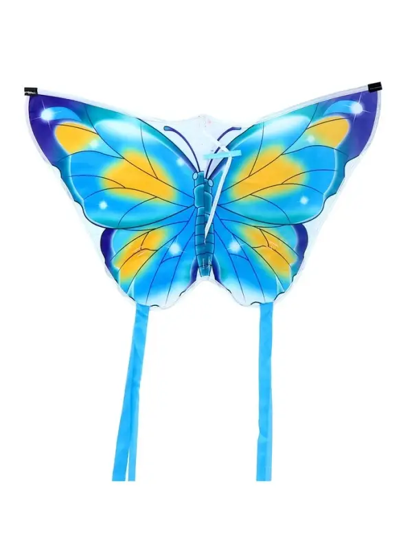 Воздушный змей &laquo;Бабочка&raquo;, с леской, голубой