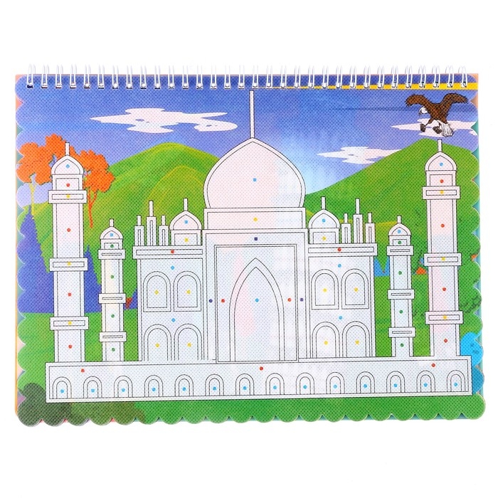 Книжка-раскраска многоразовая «Достопримечательности» фломастеры 12 цв., 3D очки, бутылочка для воды Книжка-раскраска многоразовая «Достопримечательности» фломастеры 12 цв., 3D очки, бутылочка для воды