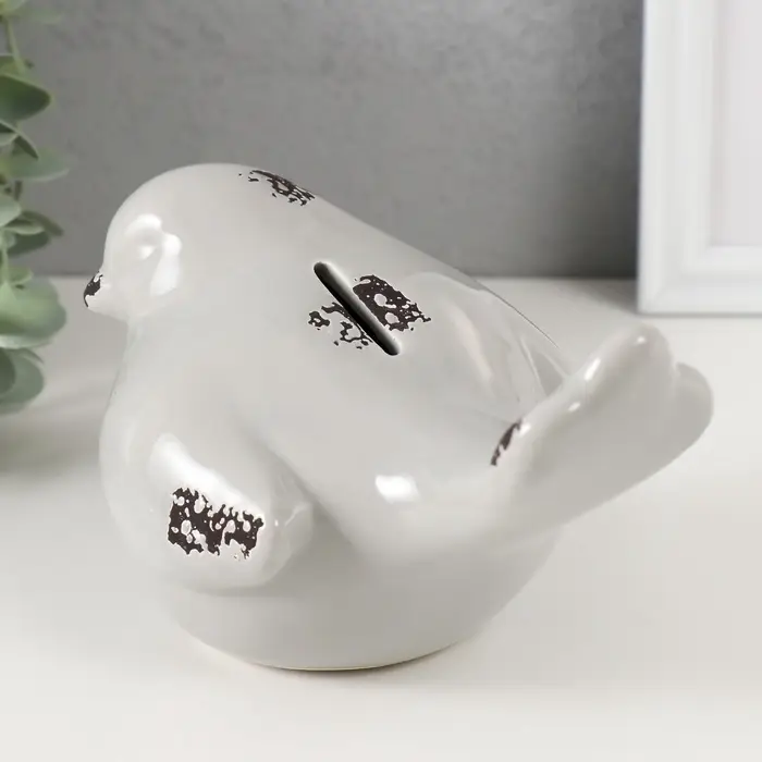 Копилка для денег &laquo;Серый воробушек&raquo;, керамика, 18.8 11.9&times;13 см