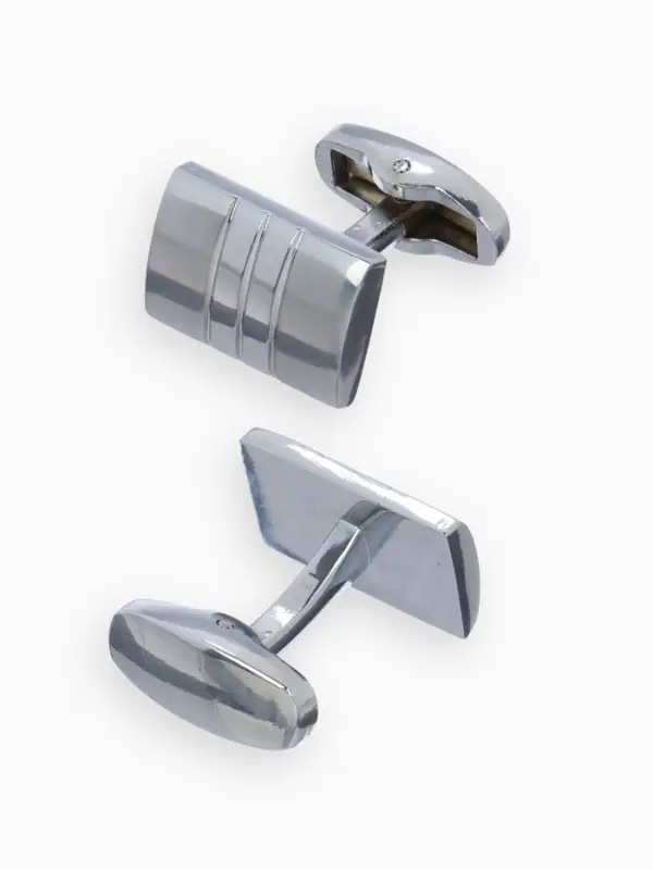 Набор мужской стальной &laquo;Запонки + Зажим для галстука&raquo;, брутальность, чёрный в серебре