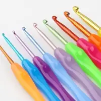 Набор крючков для вязания, d = 2-6 мм, 17 см, 9 шт., цвет разноцветный
