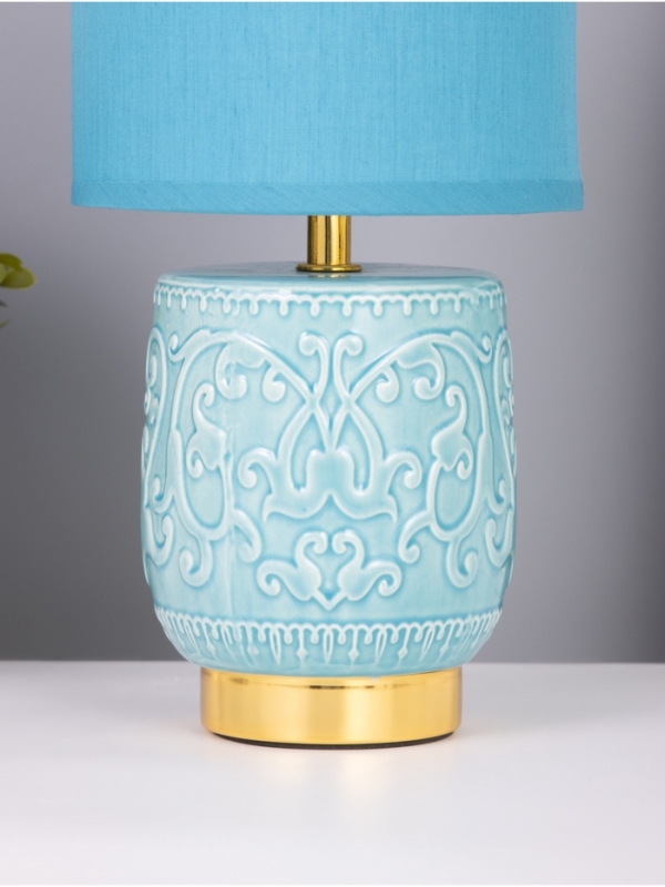 Лампа настольная Лампа настольная "Юдзу" 1х40Вт Е14 голубой 15х15х30см