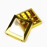 Коробка для конфет &laquo;Золотистая&raquo;, 14.5&times;14.5&times;3.5 см