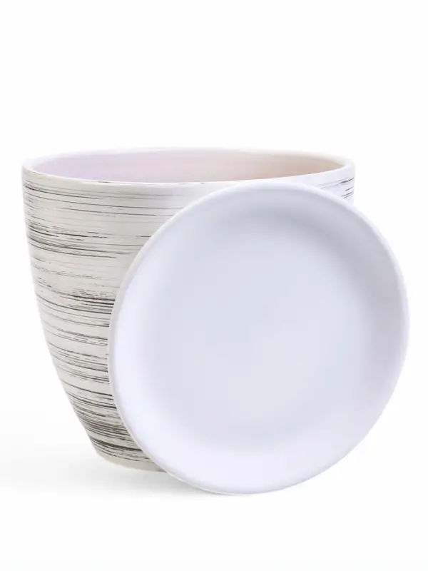 Горшок цветочный поддоном  5 л,  керамика, День (М) Горшок цветочный поддоном  5 л,  керамика, День (М)