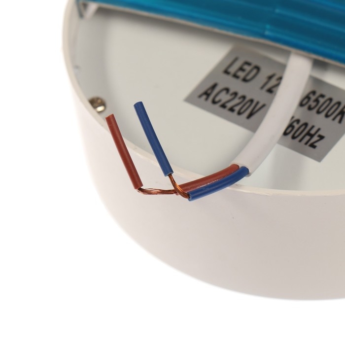 Накладной светодиодный светильник, 105х35 мм, 12 Вт, 1080 Лм, 6500 К, круг. Накладной светодиодный светильник, 105х35 мм, 12 Вт, 1080 Лм, 6500 К, круг.