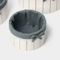 Корзины для хранения LaDо́m, ручной работы, круглые, 3 шт: 15×15×9 см, 19×19×10 см, 23×23×11 см