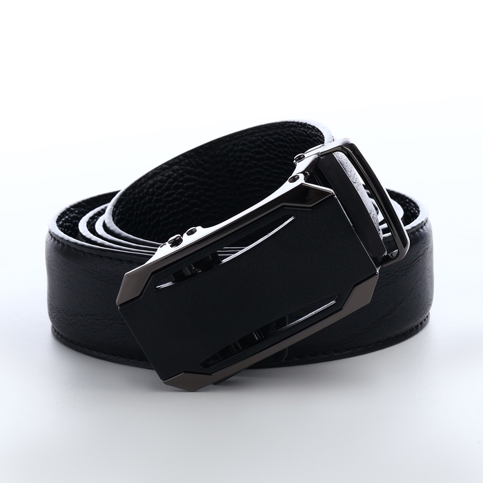 Ремень мужской, ширина 3,6 см, пряжка автомат, цвет чёрный Ремень мужской, ширина 3,6 см, пряжка автомат, цвет чёрный