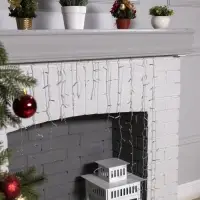 Гирлянда &laquo;Бахрома-арка&raquo; 1&times;1 м, IP20, прозрачная нить, 126 LED, свечение белое, 8 режимов, 220 В