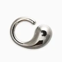 Кольцо пластик "Капля Бо", р-р 17, цвет серебро Кольцо пластик "Капля Бо", р-р 17, цвет серебро