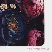 Коврик для дома Доляна Black Flowers, влаговпитывающий, 40&times;60 см