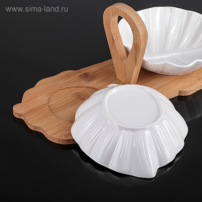 Набор салатников керамический «Эстет», 33×14×11 см, 2 предмета Набор салатников керамический «Эстет», 33×14×11 см, 2 предмета