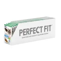 Влажный корм для кошек Perfect Fit "Красивая шерсть, здоровая кожа", 75 г, лосось, пауч Влажный корм для кошек Perfect Fit "Красивая шерсть, здоровая кожа", 75 г, лосось, пауч