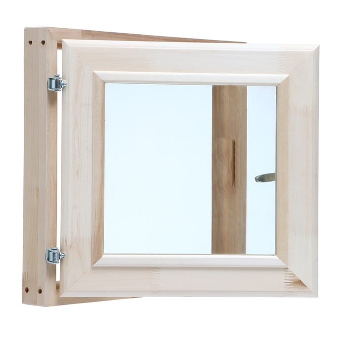 Окно, 40×40см, двойное стекло ЛИПА, наружнее открывание Окно, 40×40см, двойное стекло ЛИПА, наружнее открывание