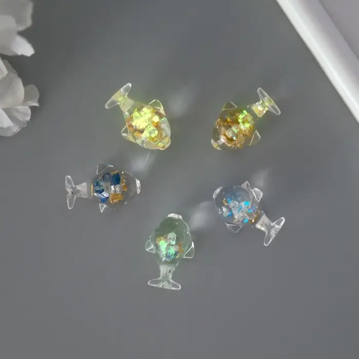 Подвеска для творчества акрил Подвеска для творчества акрил "Морская рыба" светится в темноте МИКС 2х2,9х2 см