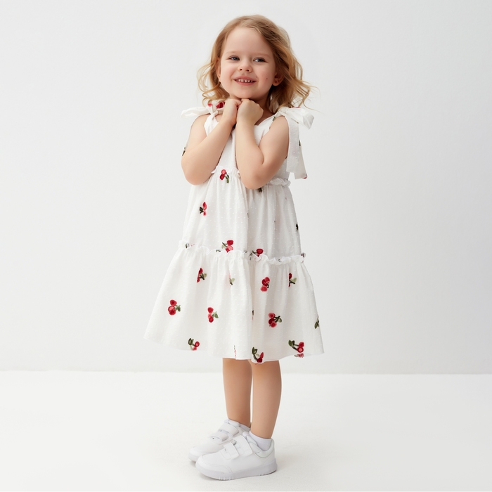 Сарафан для девочки MINAKU, цвет белый, рост 104 см Сарафан для девочки MINAKU, цвет белый, рост 104 см