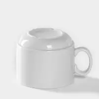 Чашка Добрушский завод &laquo;Бельё&raquo;, 220 мл, фарфор, белая