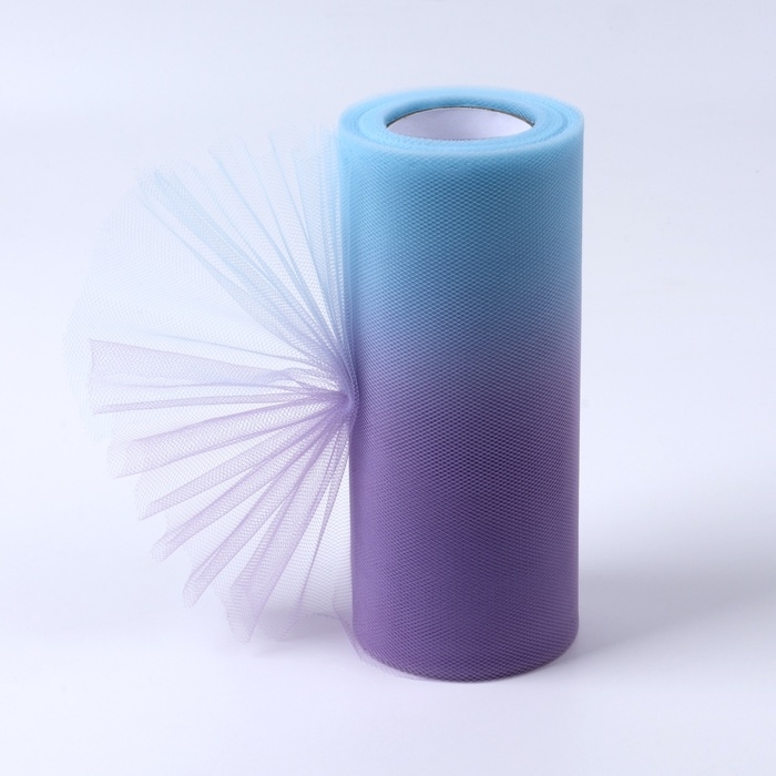 Фатин, 15 см, 11 ± 1 г/кв.м, 23 ± 1 м, цвет голубо-фиолетовый градиент №5 Фатин, 15 см, 11 ± 1 г/кв.м, 23 ± 1 м, цвет голубо-фиолетовый градиент №5