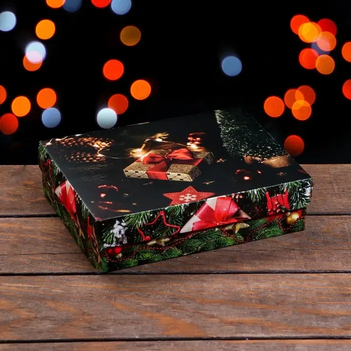 Коробка подарочная новогодняя складная, «Волшебная ночь», 21×15×5.7 см Коробка подарочная новогодняя складная, «Волшебная ночь», 21×15×5.7 см