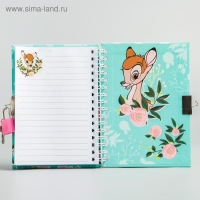 Записная книжка на замочке А6, "Бэмби", 50 листов, Disney