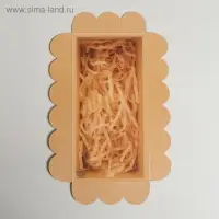 Коробка для печенья, кондитерская упаковка с пластиковой крышкой, Hand made, 10.5 х 21 х 3 см