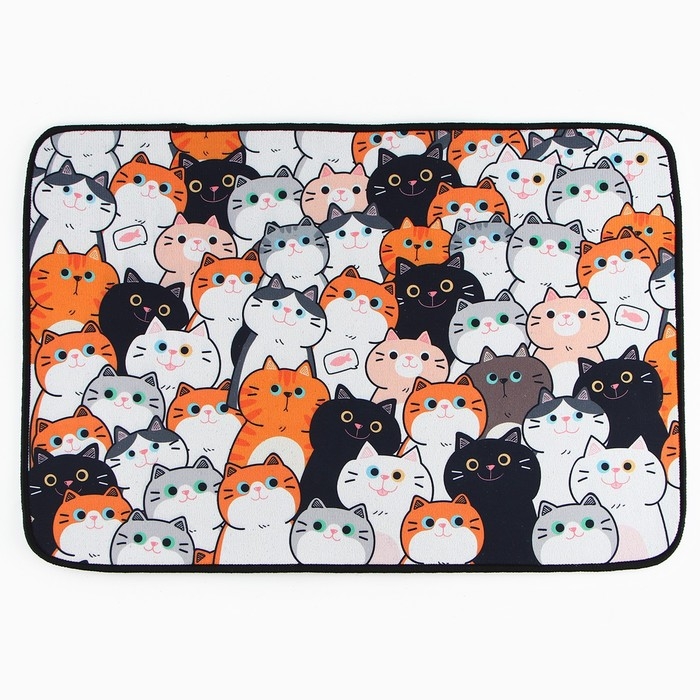 Коврик придверный Коврик придверный "Котики", 40 х 60 см