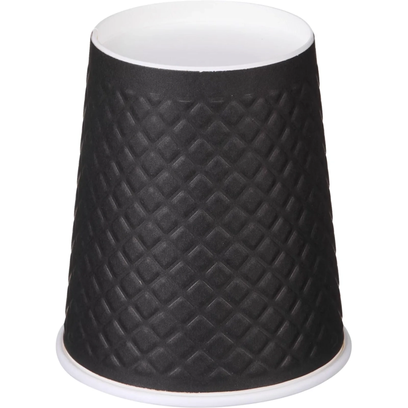 Стакан одноразовый бум двухслойный d-80мм 250мл Waffle Black (25шт/уп)