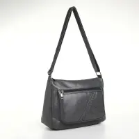 Сумка женская кросс-боди на молнии, 28&times;10&times;20 см, серая