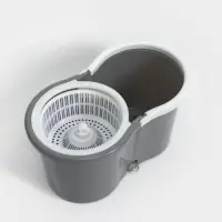 Швабра с отжимом и ведром на колёсиках с пластиковой центрифугой Доляна, 14 л, швабра, запасная насадка из микрофибры, МИКС