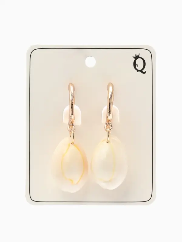 Серьги металл &laquo;Морские ракушки&raquo;, бежевые в золоте