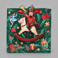 Пакет подарочный &laquo;С Новым годом&raquo;, щелкунчик, 22&times;22&times;10 см