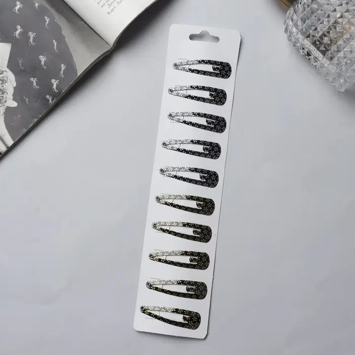 Невидимки для волос «Лира», набор 10 шт., ромашки, 5 см Невидимки для волос «Лира», набор 10 шт., ромашки, 5 см