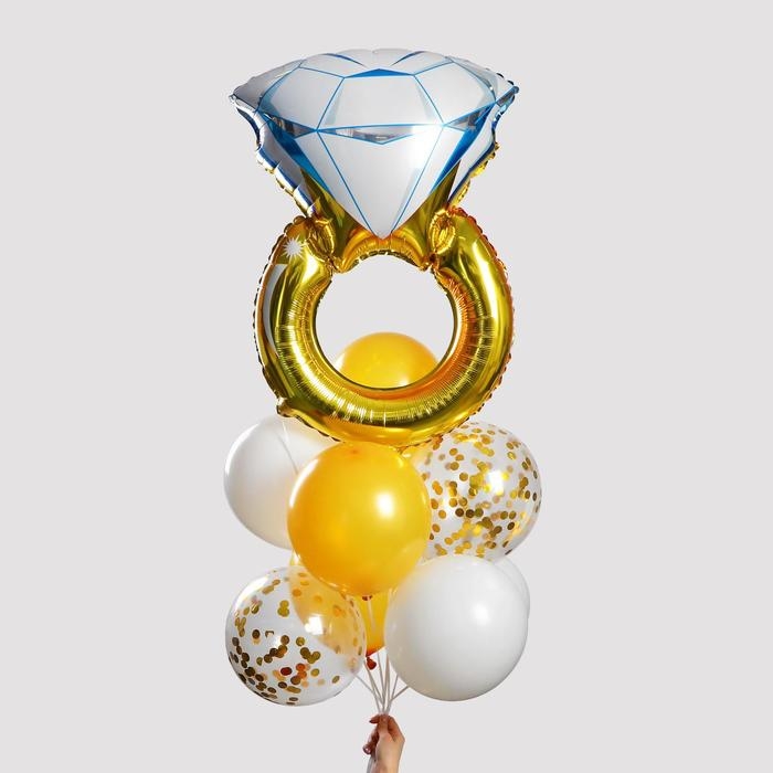 Шары воздушные «Кольцо», с конфетти, латекс, фольга,10 шт. Шары воздушные «Кольцо», с конфетти, латекс, фольга,10 шт.