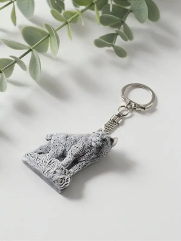 Брелок "Рысь" (барельеф), 4,8см