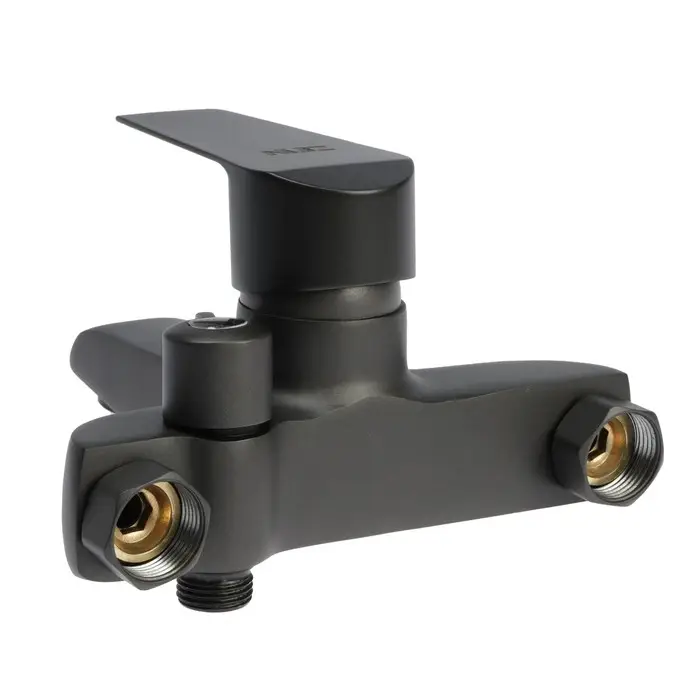 Смеситель для ванны ZEIN Z3856, однорычажный, душевой набор, лейка 5 режимов, графит