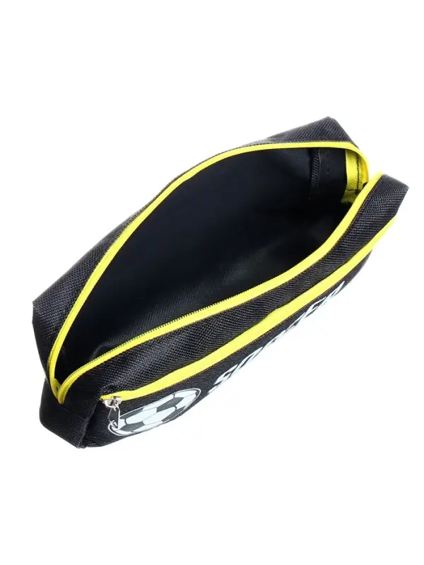 Пенал школьный на молнии Calligrata &laquo;Футбол&raquo;, 2 отделения, черный